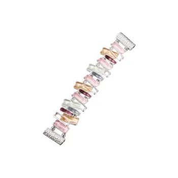 FZRT Watch Bands Dopamine Dressing Irregular Metal Bangle Style Quick-Release Strap Unisex