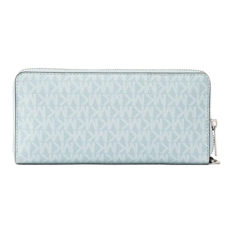 MICHAEL KORS Jet Set Travel Coated Canvas Wallet Large Size Women's Vesta Blue-1