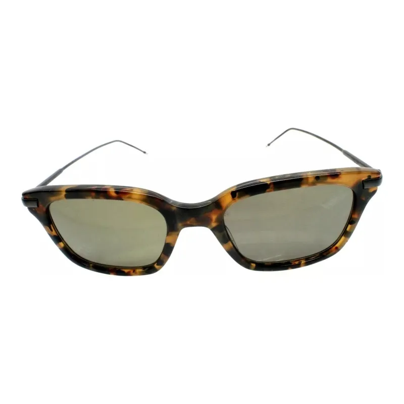 THOM BROWNE· Metal Square Sunglasses Men's Tortoiseshell-0