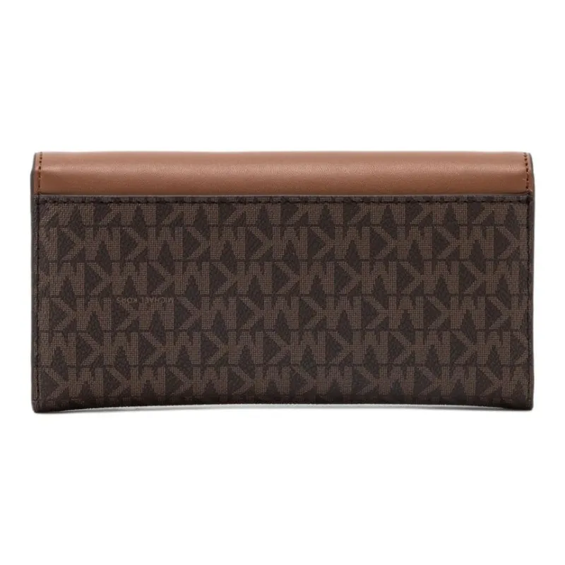 MICHAEL KORS Jet Set Travel Coated Canvas Wallet Large Size Women's Brown-2