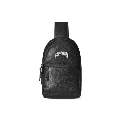 GLORY&CO Pvc Sling Bag Shoulder Bag Crossbody Bag Regular Men's Black