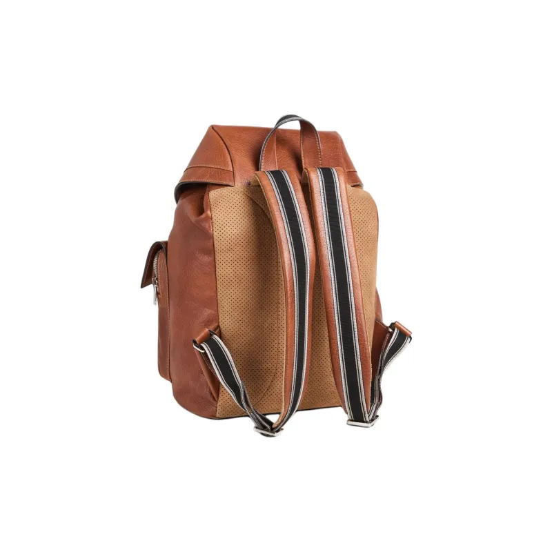 Brunello Cucinelli Grained Calfskin Backpack Kids' Brown-1