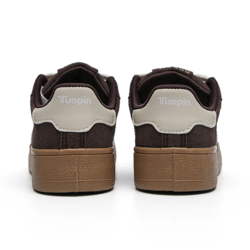 TUOPIN Low-Top Skateboard Shoes Women's Burgundy Brown-2