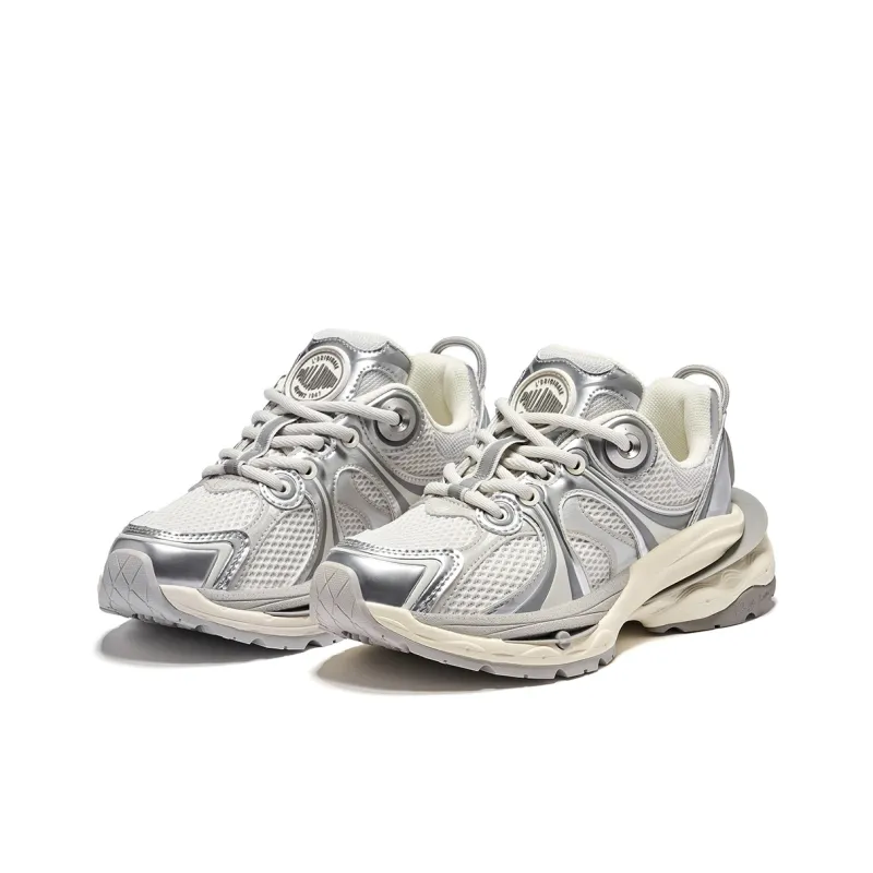 Palladium Anti Slip Wear Resistant Low Top Casual Shoes Unisex Silver Gray-2