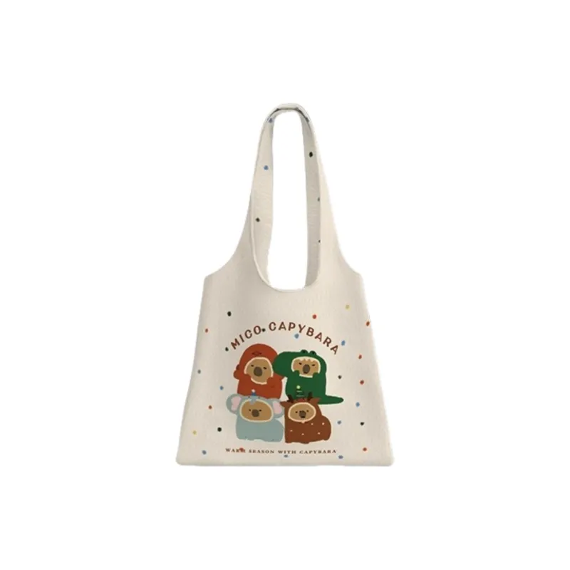 AOSONG Suede Tech Fabric Shoulder Bag Regular Unisex Headgear Mickey Pig-1