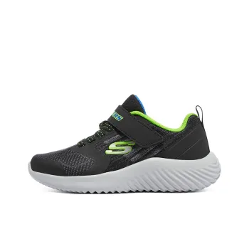 Skechers Slip Resistant Cushioning Abrasion Resistant Low Top Kids Lifestyle Shoes Black Blue Teenagers