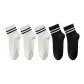 3 White+2 Black[Dopamine Dressing Double Stripe Preppy Style]