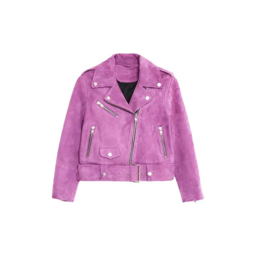 STAND STUDIO Leather Jackets Women's Grape Purple