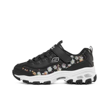 Skechers Slip Resistant Shock Absorbers With Abrasion Resistant Properties Low Top Kids Lifestyle Shoes Black Teenagers