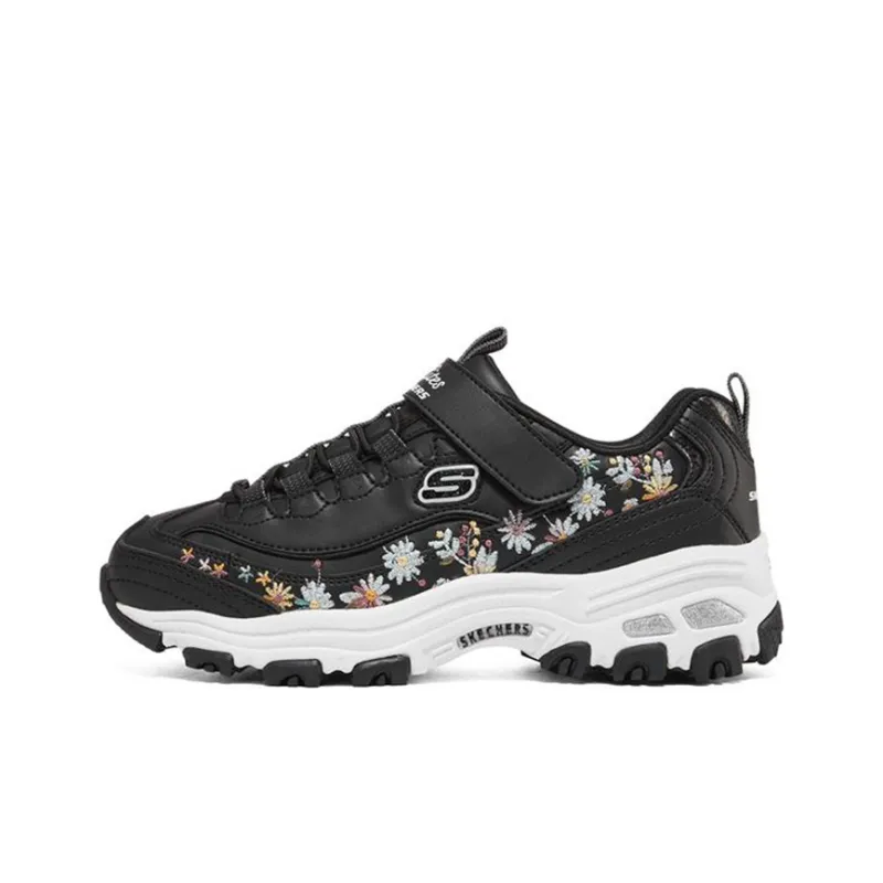 Skechers Slip Resistant Shock Absorbers With Abrasion Resistant Properties Low Top Kids Lifestyle Shoes Black Teenagers-0