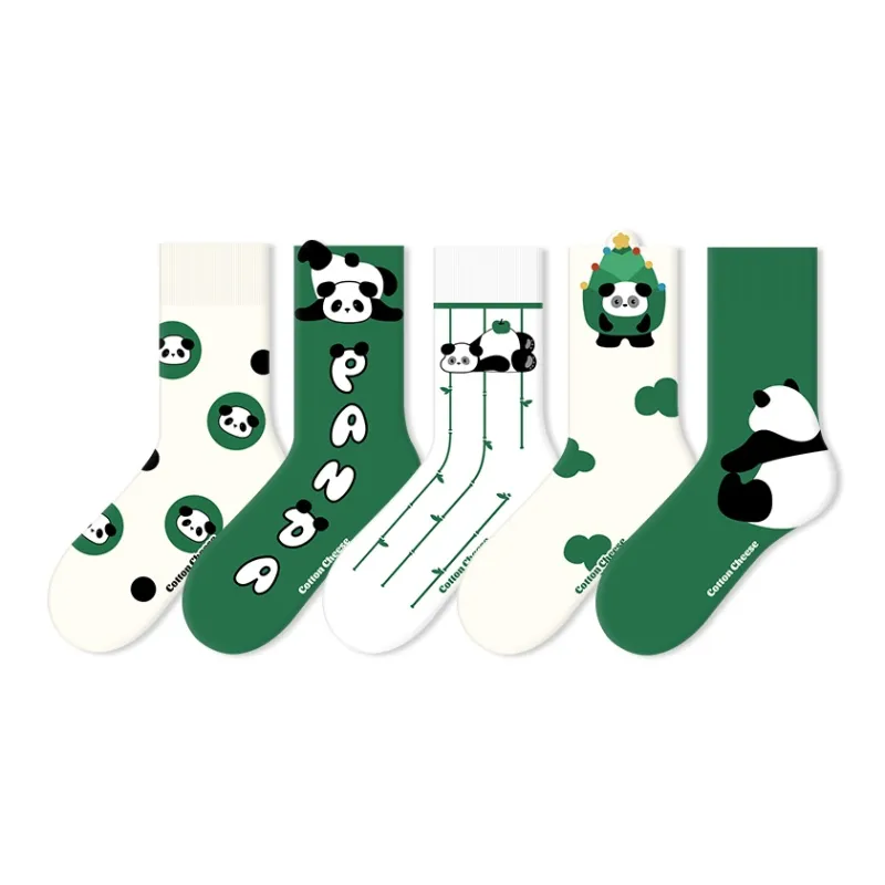 COTTON CHEESE Mid Calf Socks Unisex 5 Pack-6