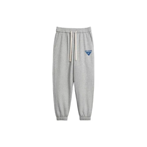 WARRIOR Knitted Sweatpants Men Light Gray