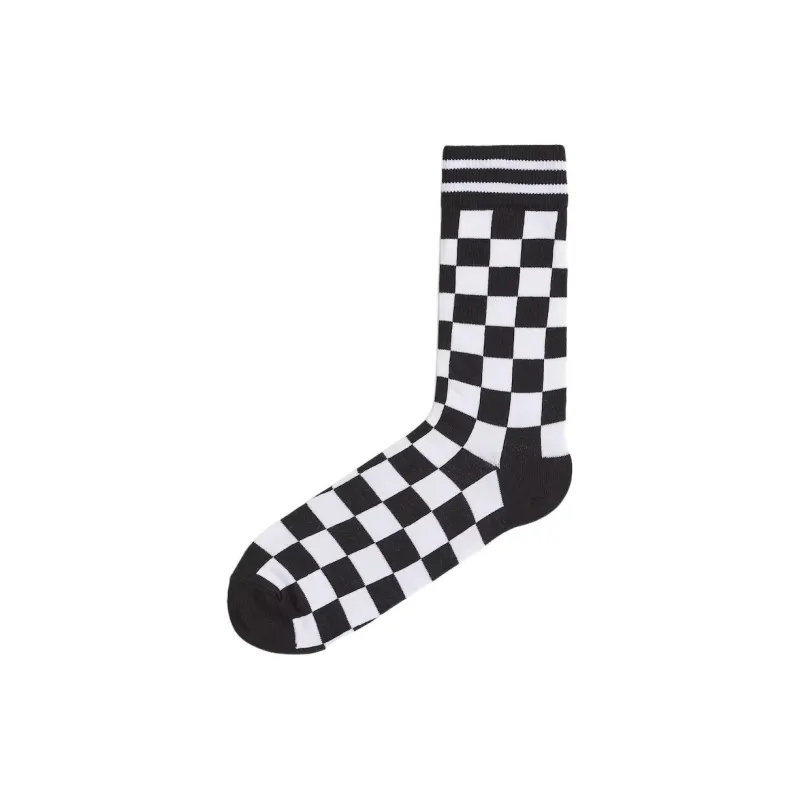 H&M Mid-Calf Socks Men's 1 Pack Black/White Checked-0