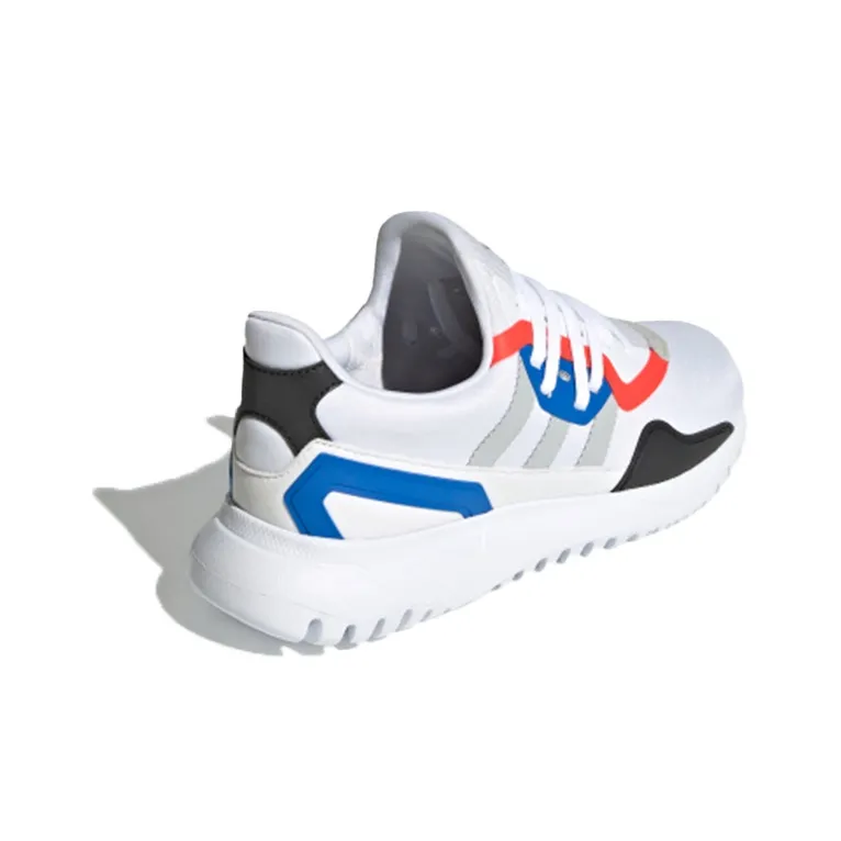 Adidas Originals Flex Collection J Breathable And Wear resistant Low Top Kids Lifestyle Shoes White Blue Gray Teenagers-3