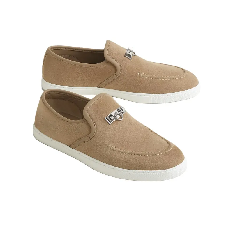 HERMES Jour Loafers Women's Brown-2