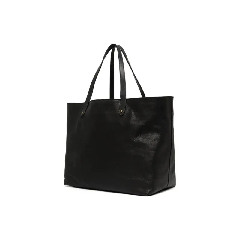 Golden Goose Leather Tote Bag Shopping Bag Handbag Regular Women's Black-2