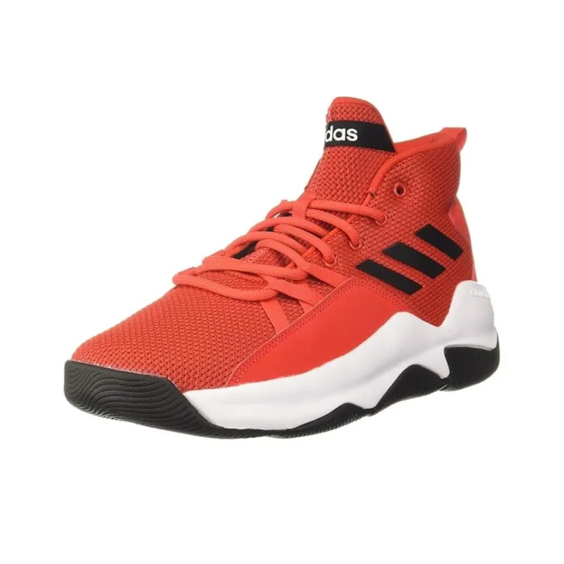 Adidas STREETFIRE Anti-Slip Wear-Resistant High-Top Basketball Shoes Men's Red-0
