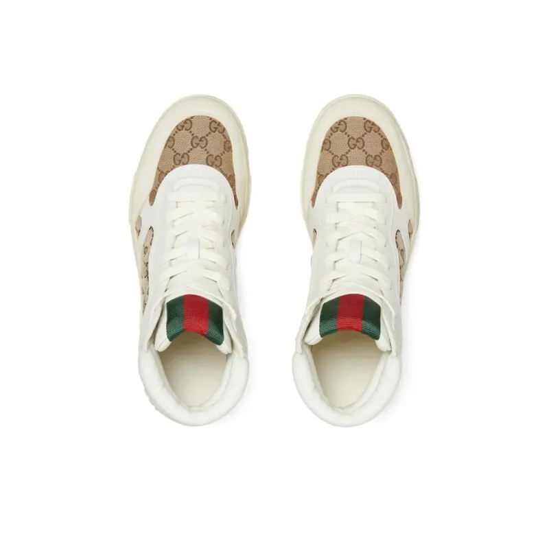 GUCCI Re-Web High-Top Casual Shoes Men's Dark Brown-3