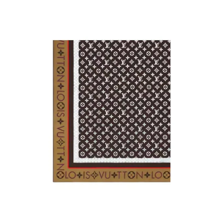 LOUIS VUITTON Silk Silk Scarves Women's Dark Brown-2