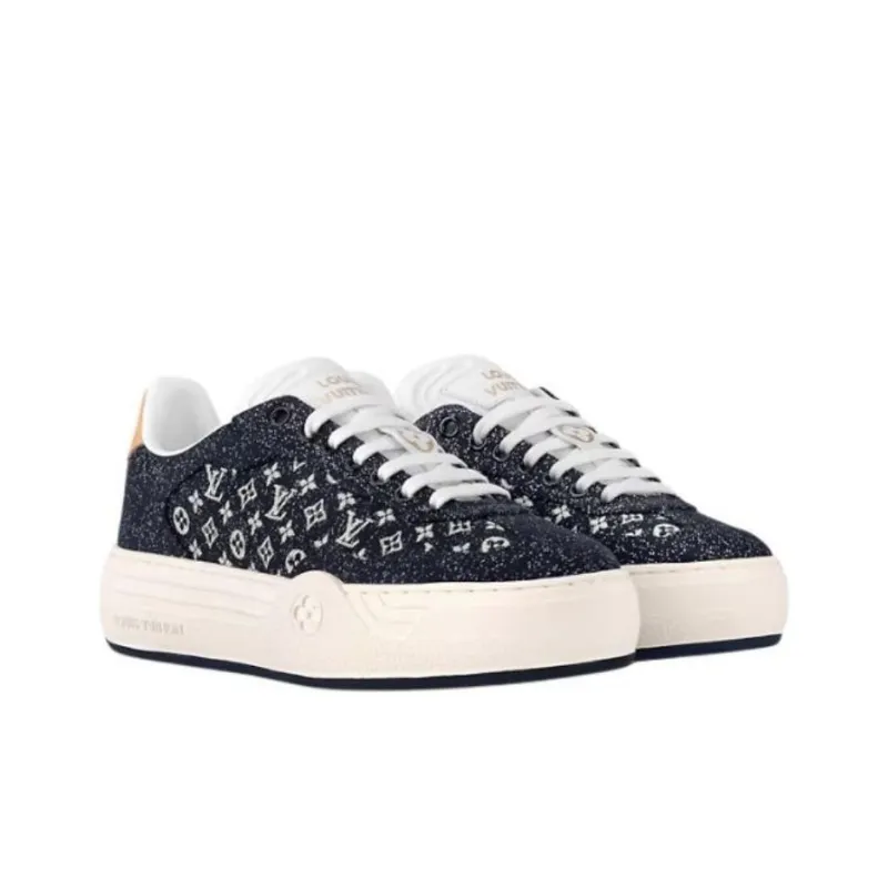 LOUIS VUITTON Groovy Low Top Skateboard Shoes Women's Dark Blue-2
