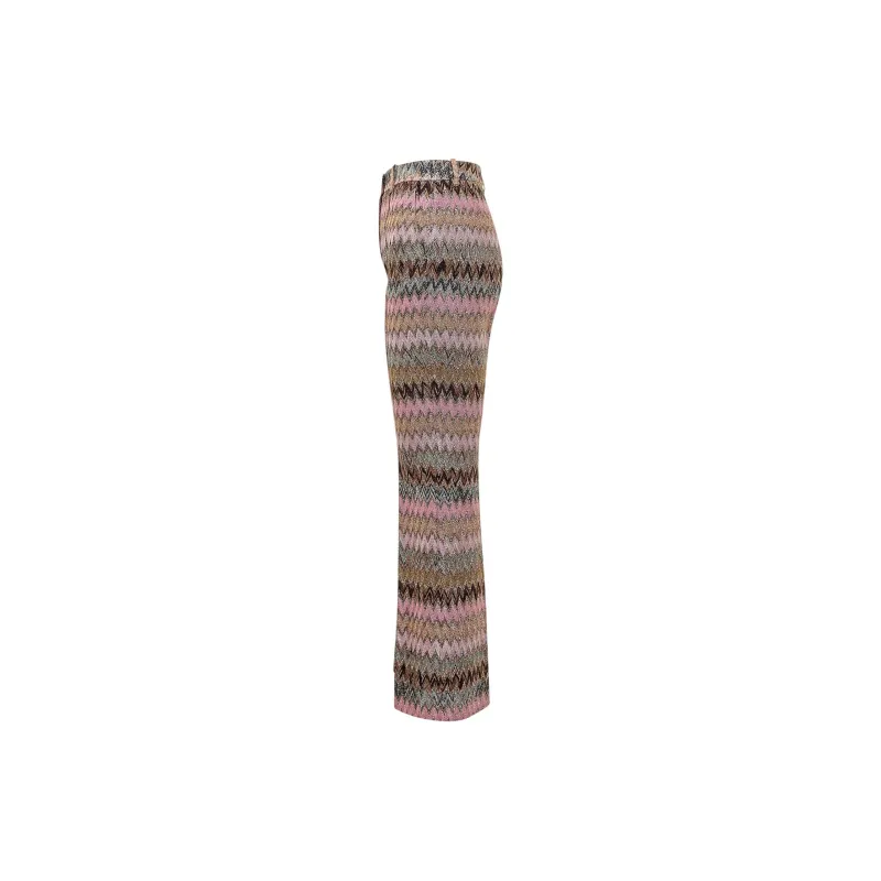 MISSONI Zigzag Lame Patterned Cropped Pants-2