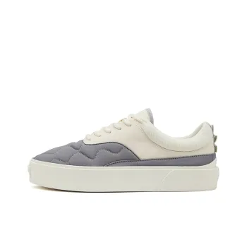 EQLZ EQUALIZER Fault 22 Anti Slip Wear Resistant Low Top Skateboard Shoes Unisex White Gray