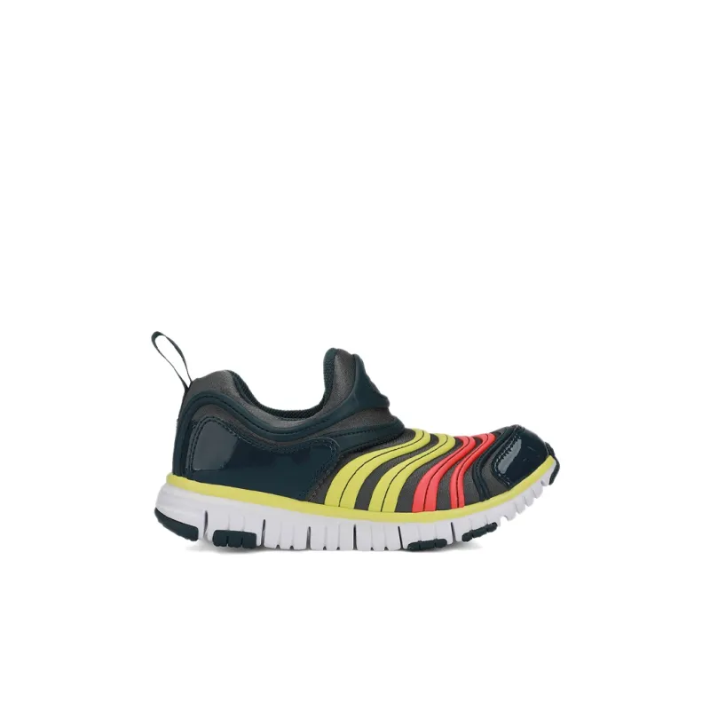 Nike Dynamo Free Slip Resistant Cushioning Low Top Kids Lifestyle Shoes Black Red Yellow Children Aged 3 7 Years Old-1