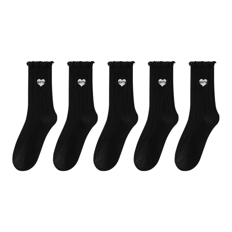 MIIOW Mid Calf Socks Women's 5 Pack-1