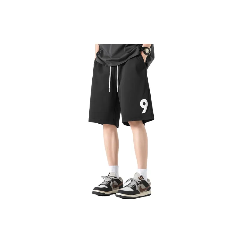 WOOD SOON Trendy Brand Sports Stretch Knee Length Pants Japanese Style Straight Fit Pants Unisex-4