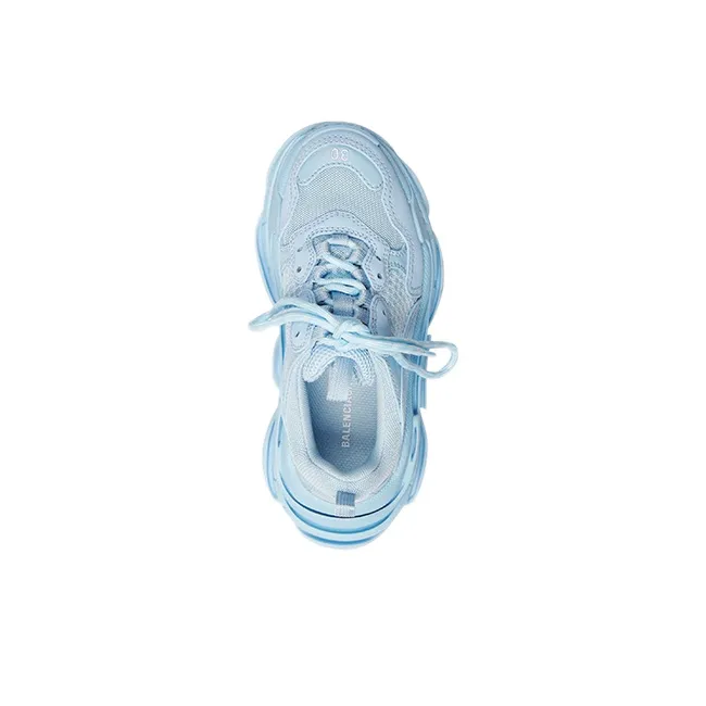 Balenciaga Triple S Kids Lifestyle Shoes Sky Blue Kids'-4
