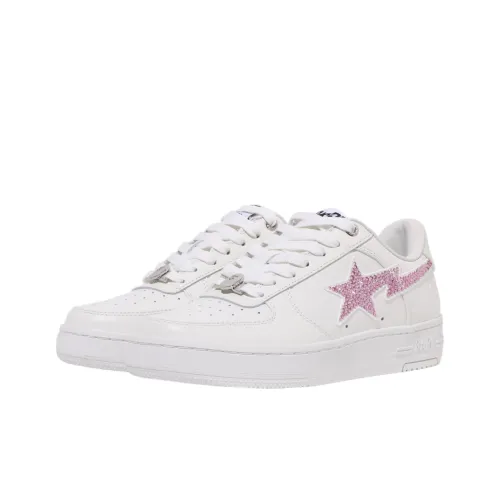 A BATHING APE Low Top Casual Shoes Women's White
