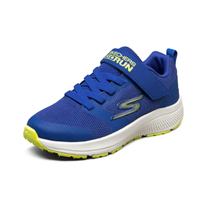 Skechers Go Run Consistent Anti-Slip Wear-Resistant Kids Lifestyle Shoes Blue Yellow Teenagers-2