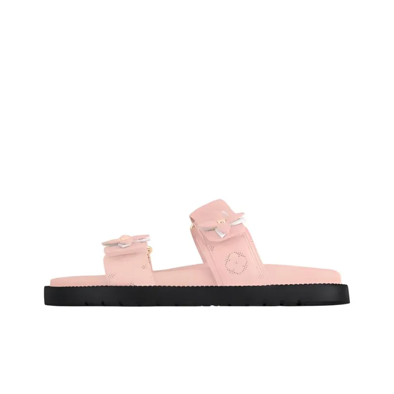 LOUIS VUITTON Sunset Slide Slippers Women's Pink-0