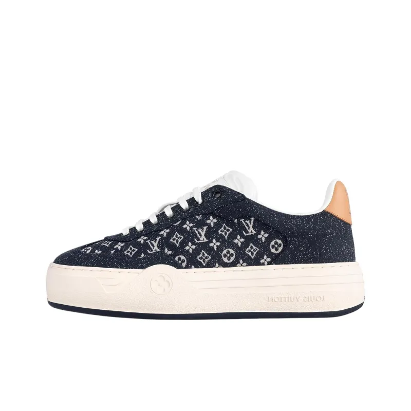 LOUIS VUITTON Groovy Low Top Skateboard Shoes Women's Dark Blue-0