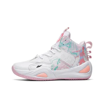 Kuding Cushioned Slip-Resistant Abrasion-Resistant Mid-Top Basketball Shoes Unisex