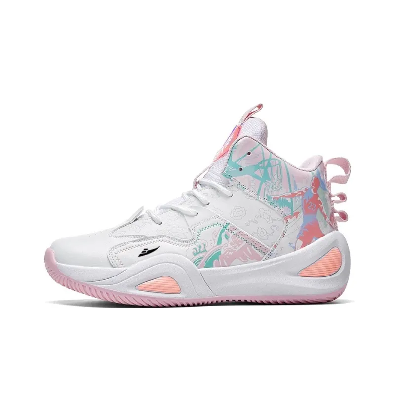 Kuding Cushioned Slip-Resistant Abrasion-Resistant Mid-Top Basketball Shoes Unisex-0