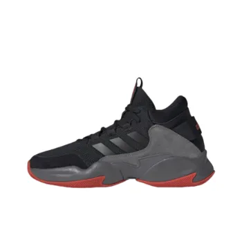 Adidas STREETCHECK Anti-Slip Wear-Resistant Mid-Top Basketball Shoes Men's Black