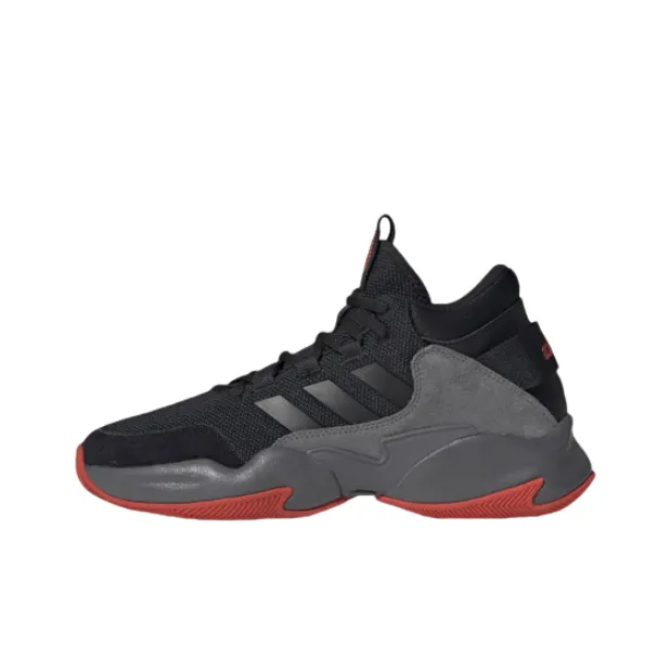 Adidas STREETCHECK Anti-Slip Wear-Resistant Mid-Top Basketball Shoes Men's Black-0