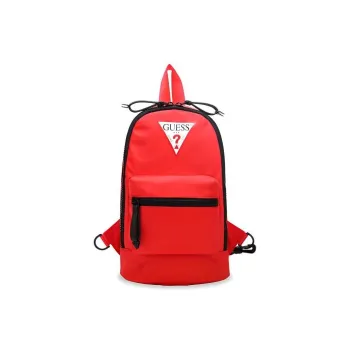 GUESS Polyamide Backpack Sling Bag Regular Unisex Red/Black