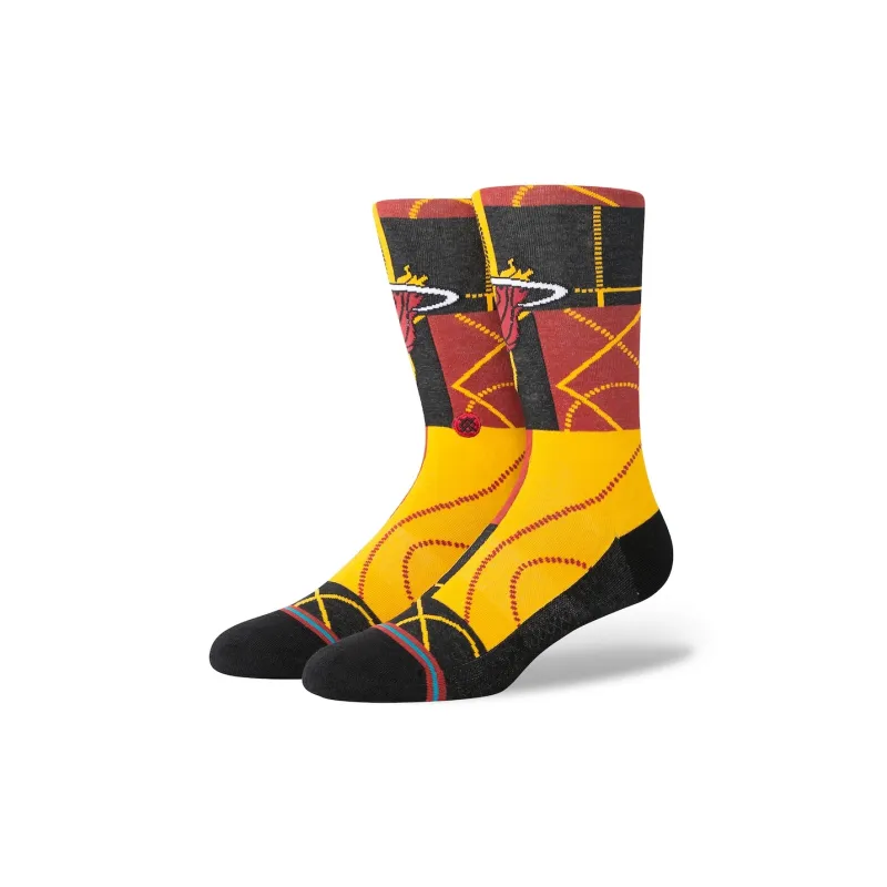 NBA Miami Heat Zona Basketball Socks Unisex 1 Pack Yellow-1