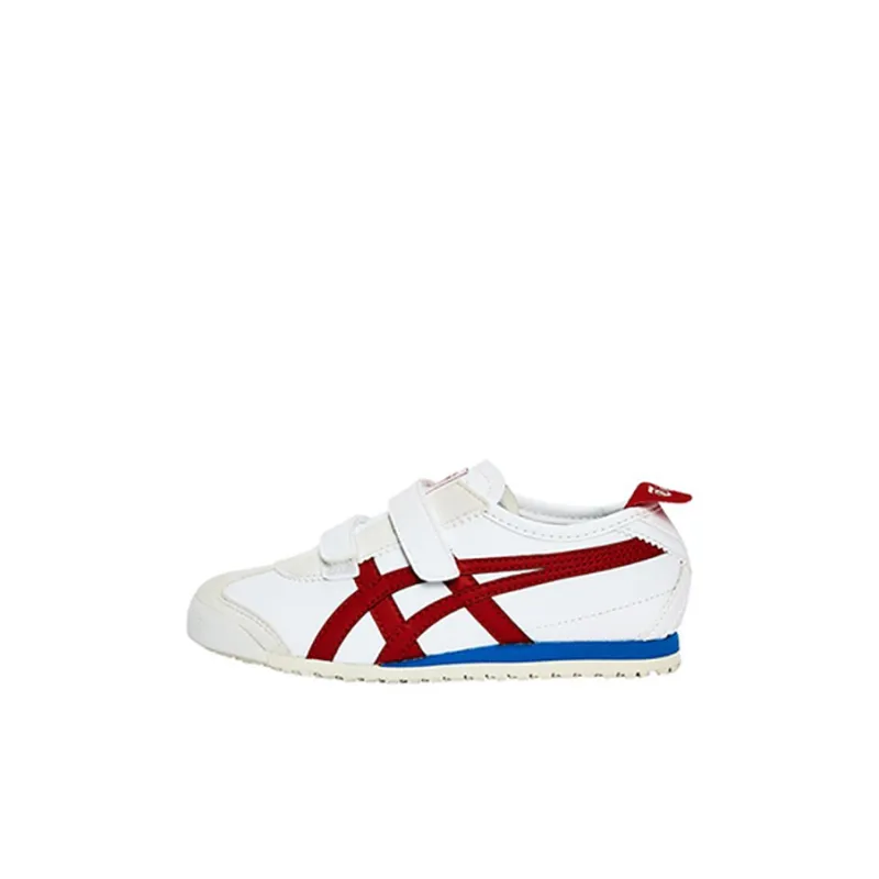 Onitsuka Tiger MEXICO 66 Low-Top Sports Casual Shoes White Red Blue Children Aged 3-7 Years Old-0