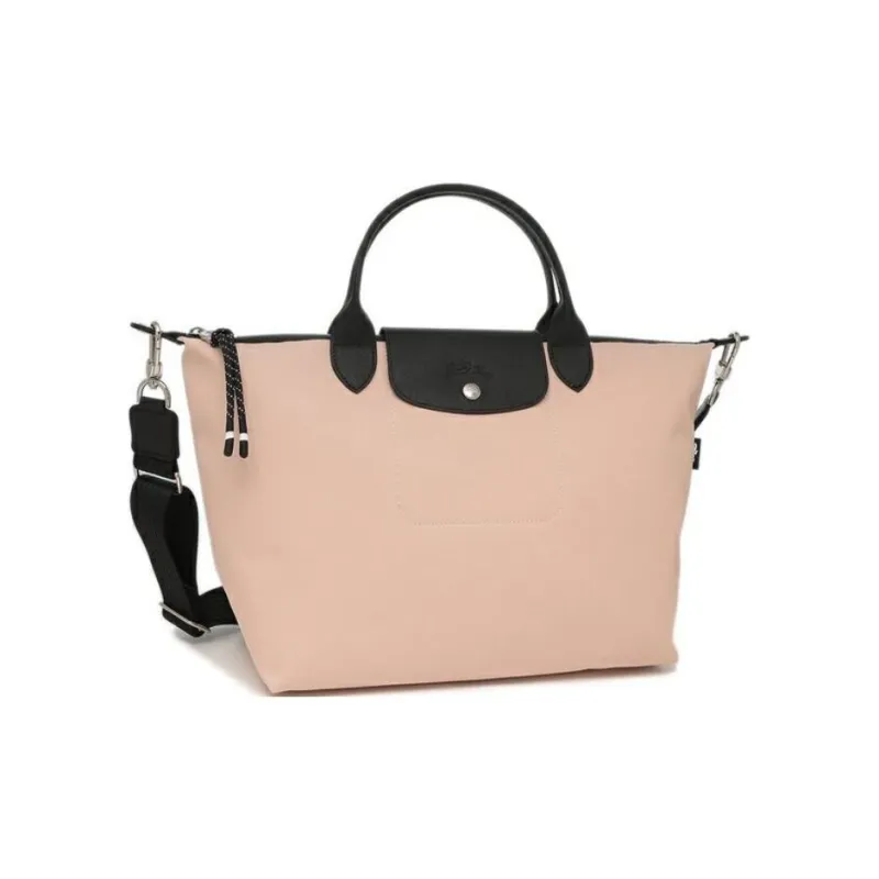 LONGCHAMP Recycled Canvas Shoulder Bag, Crossbody Bag, Handbag Women's Nude Pink-1