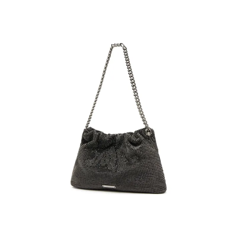 Staccato Fabric Shoulder Bag, Handbag, Shoulder Bag Medium Size Women's Starlight White/Night Sky-5