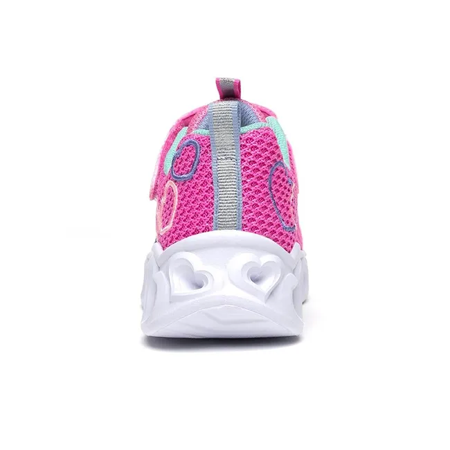 Skechers Heart Lights Kids Lifestyle Shoes Pink Multicolor Teenagers-3