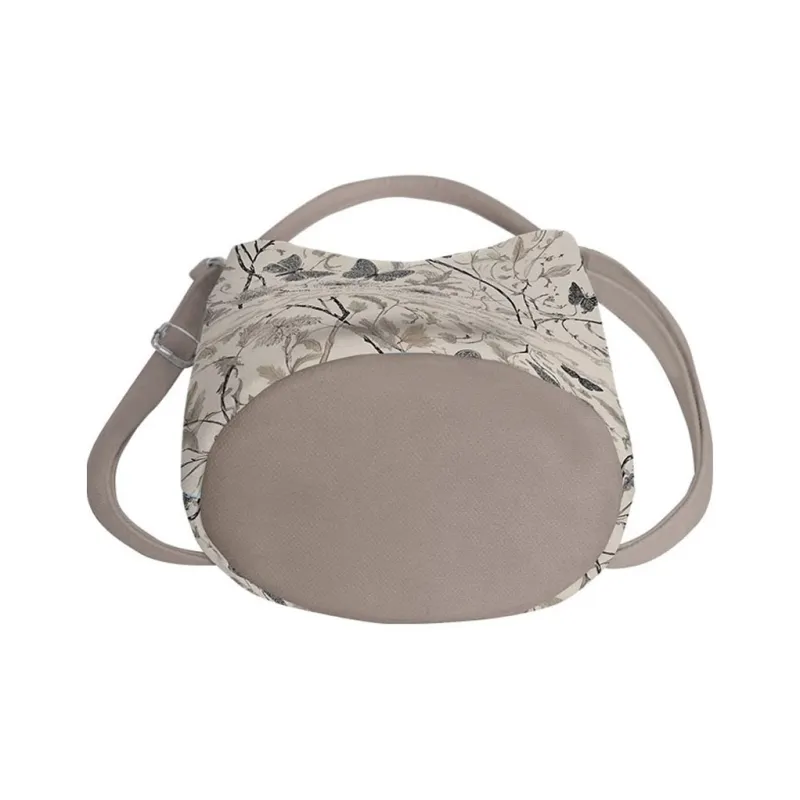 AOSONG Suede Tech Fabric Crossbody Bag Regular Unisex Gray-1