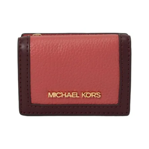 MICHAEL KORS Jet Set Travel Cow Leather Wallet Mini Women's Dark Pink