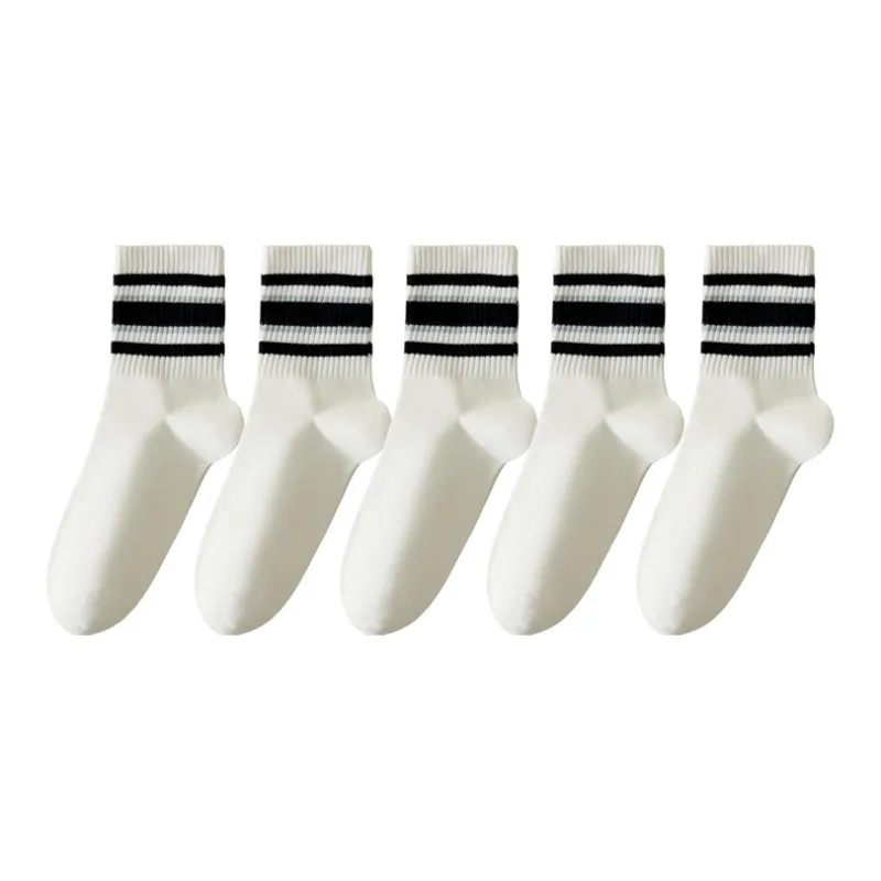 MIIOW Mid Calf Socks Women's 5 Pack-3