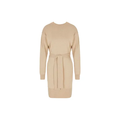 ARMANI EXCHANGE Long-Sleeved Dresses Women's Gold