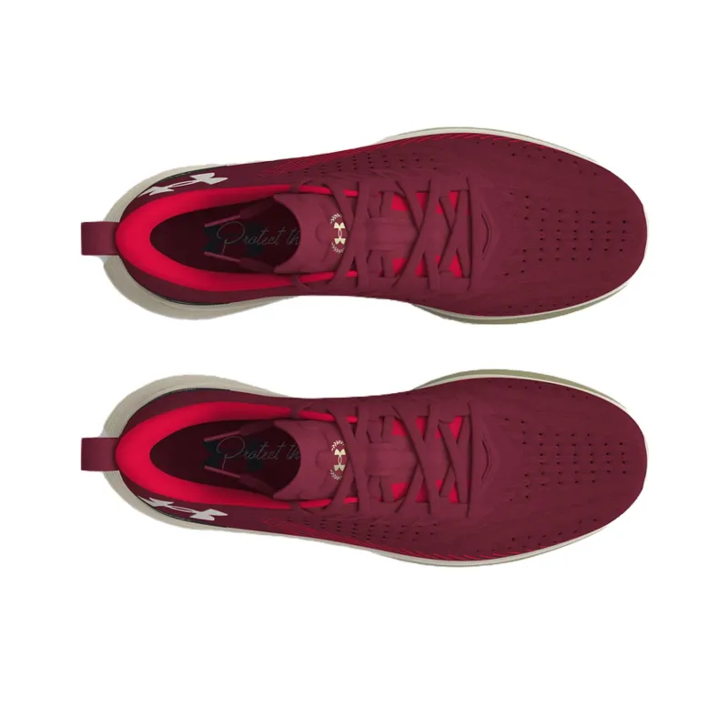 Under Armour Anti-Slip Wear-Resistant Low-Top Running Shoes Men's Red-3