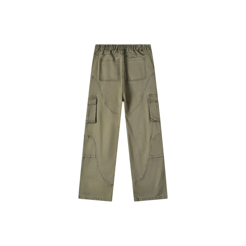 GEOFFREY B. SMALL Cargo Pants Unisex Washed Green-1